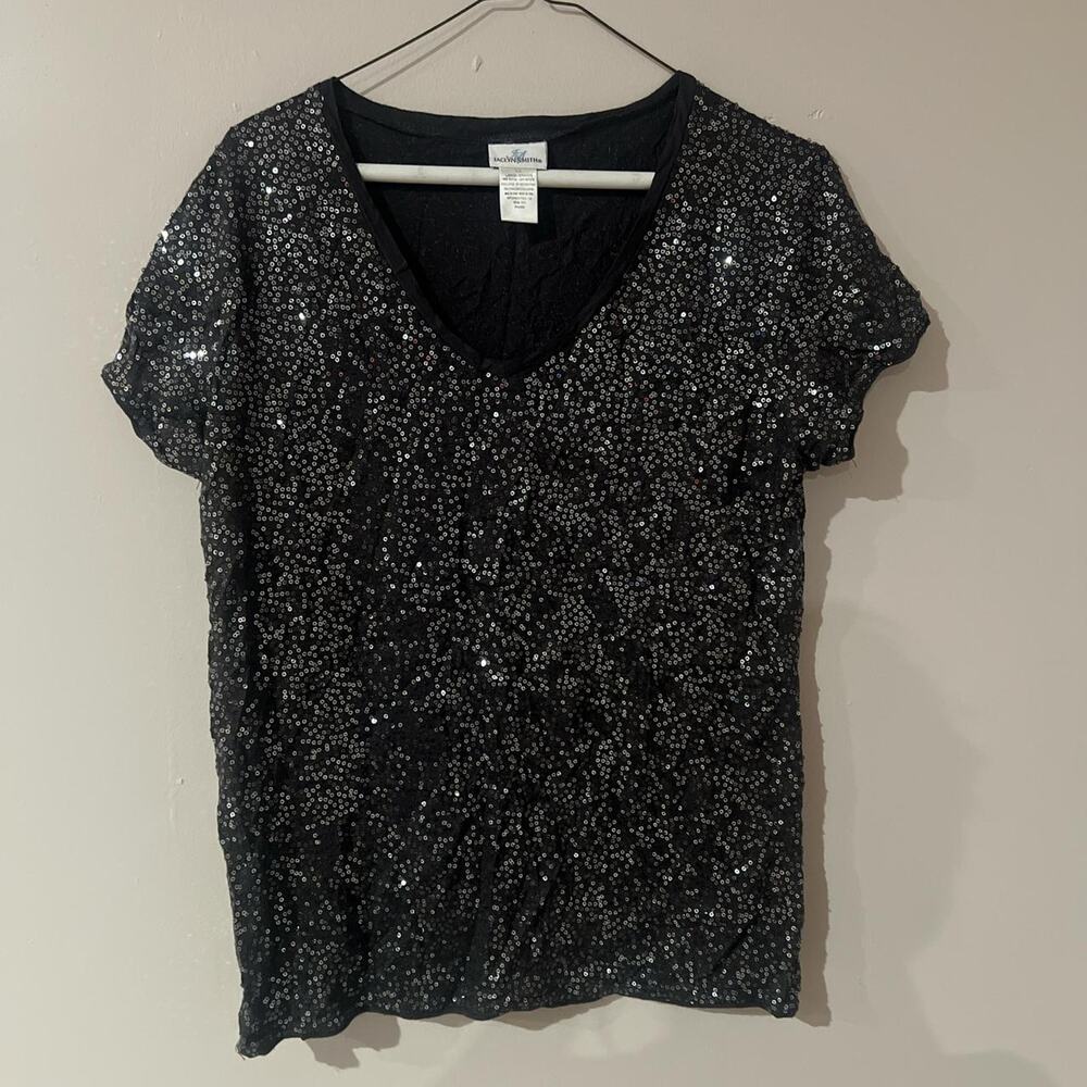 Jaclyn smith sparkly shirt